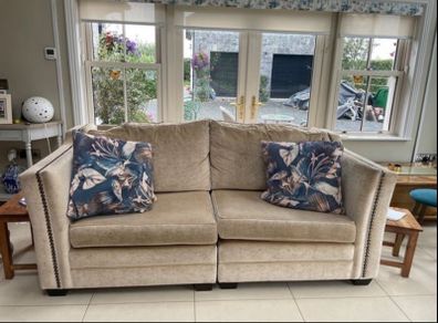 cream sofa