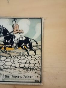 Rzadka rycina Cluna Studio Dublin nr 19 "The Point-to-Point" - M. O'Keefe (ok. 1925-1940)