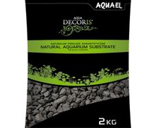 Aquael Basalt Black Gravel 2-4 mm 2kg - Natural Freshwater Aquarium Substrate