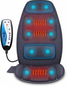 Massager with 2 Heat Levels, Mother's Day Gifts, Massager Chair for Back Pain, 10 Vibration Massage Motors, Gifts for Women Men