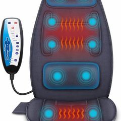 Massager with 2 Heat Levels, Mother's Day Gifts, Massager Chair for Back Pain, 10 Vibration Massage Motors, Gifts for Women Men