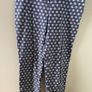 Navy & beige design straight leg cropped trousers size 10 Image 3