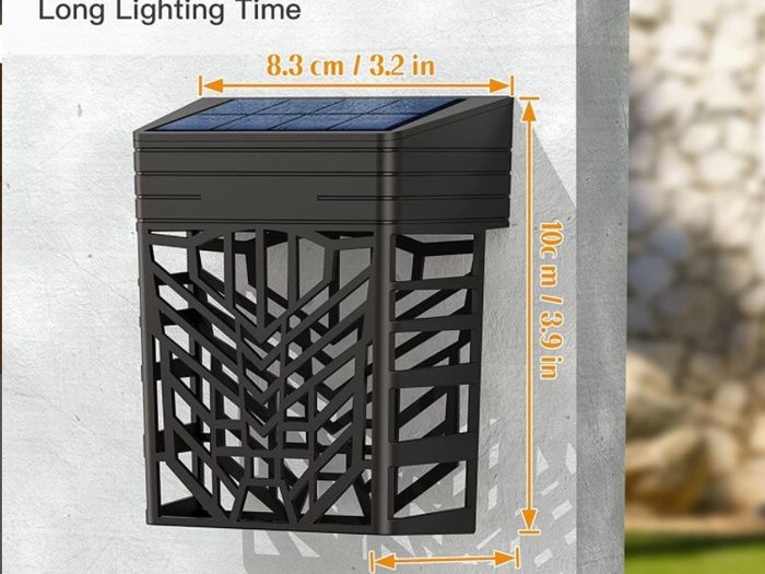 Solar Fence Lights, 6 Pack Garden Solar Fence Lights with Warm White and Multi-Colour Changing Modes