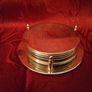 Set of Six Silvered Coasters in a Stand Image 2