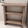 Rustic Wood Bathroom Storage Aged Oak/Lime Finish Image 2