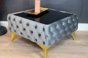 Chester coffe table with glass