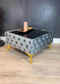 Chester coffe table with glass