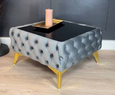 Chester coffe table with glass