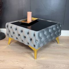 Chester coffe table with glass