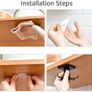 Utensil Holder Hook, Self Adhesive Kitchen Hanger Storage Oganiser Hook Under Cabinet Rotatable Hooks Holder for Utensil, Towel, Spoon, Ladle with 6 Hooks (White) Image 4
