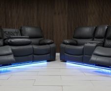 Rita 3+2 Dark Grey Electric Leather Recliner Sofa