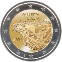Malta 2 Euro Commemorative Coin 2026 Valetta