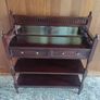 Antique-Style Mahogany Mirrored Hall Table Image 2