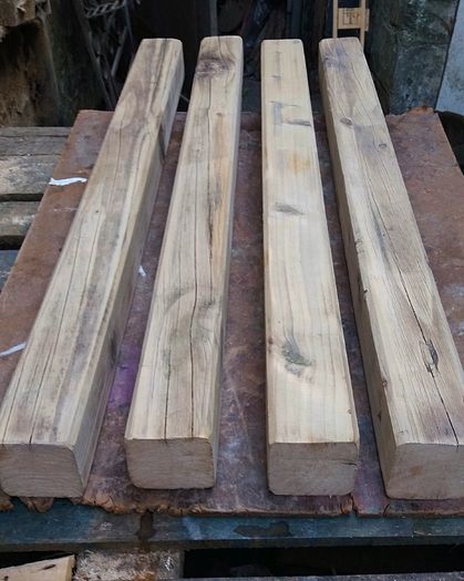 4 Rustic Wood Beams,Sanded & Cleaned .3.5ft
