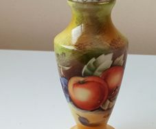 Antique Fruit China Hand-Painted   Vase height 14.5cm