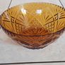 Vintage French Amber Glass Dessert Set  Sunburst Pineapple Design Image 7