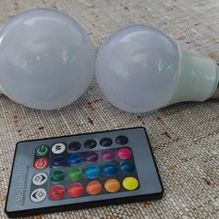 2 Color changing bulbs with remote