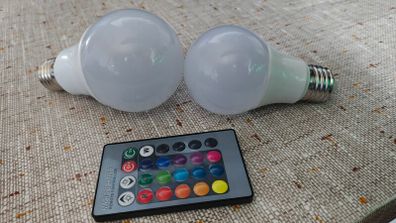 2 Color changing bulbs with remote