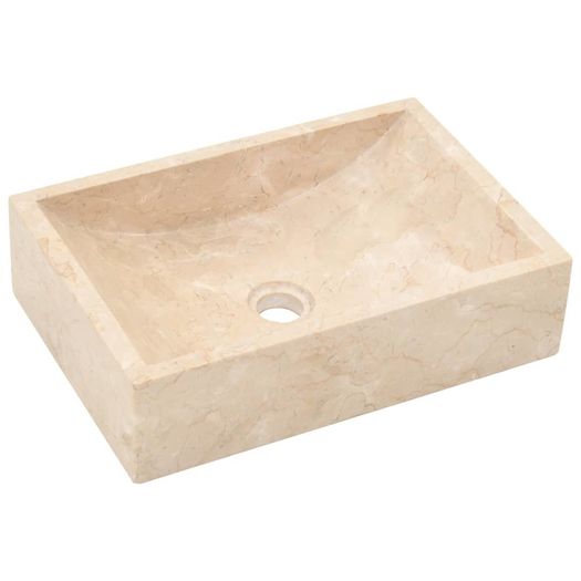 Sink 45x30x12 cm Marble Cream