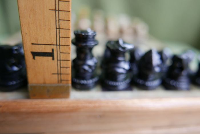 Chess Set made from Stone and Wood 6,5" x 6,5"