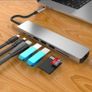 USB C Hub Type C Adapter with 4K USB to HDMI Compatible Ethernet 2 USB 3.0 Ports USB -C PD For iMac air MacBook Pro Image 4