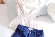 H&amp;M Cream Top - Size 6/8