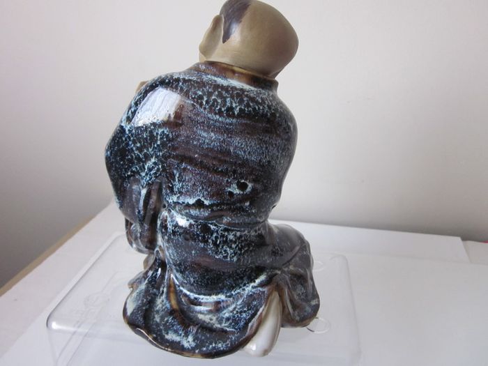 Chinese Glazed Pottery  Figure of Beggar 7 inches