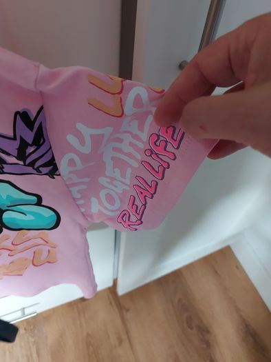 Girls Top Graffiti T-shirt 13-14yrs From Zara-new!
