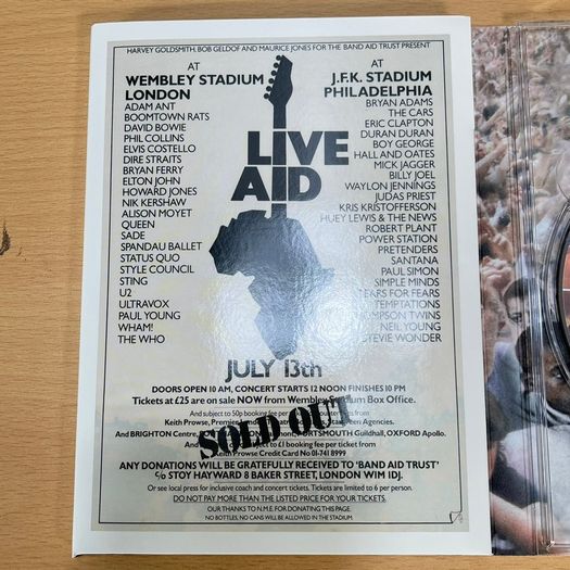 Live Aid DVD Boxset 1985 4 Disc Set 2004 Concert + Booklet + Slipcase - Region 1