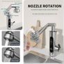 Electric Hot Water Tap Flexible Nozzle, Instant Heating Tap 220V 3400W, Stainless Steel Water Heater Tap, Supply Hot and Cold Water Electric Faucet with Temperature Display for Bathroom, Kitchen Sink Image 2