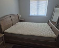 Solid Wood Sleigh Bed - Queen