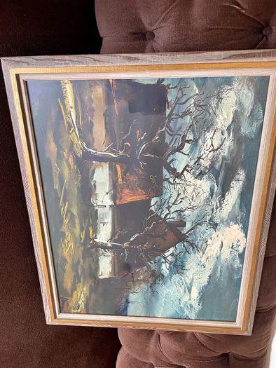Vintage MCM Print The Thatched Cottage Maurice de Vlaminck circa 1925