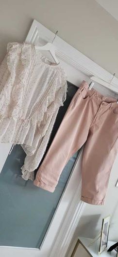 M&S dusted pink cropped pants Sz 14