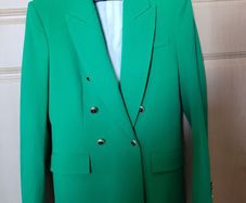 zara green blazer