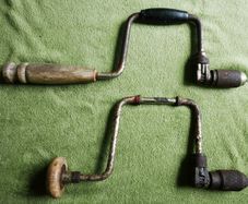 2 - Vintage Bit Brace Ratcheting Hand Crank Drill