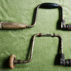 2 - Vintage Bit Brace Ratcheting Hand Crank Drill