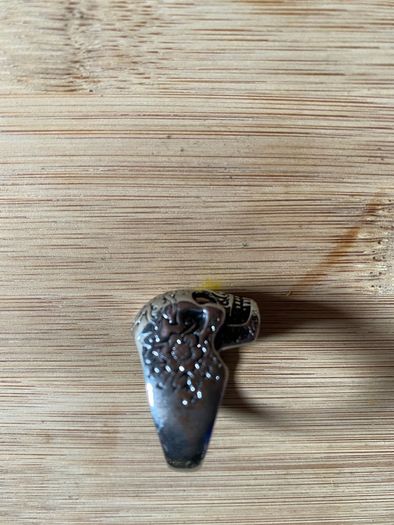 Skull ring red eyes large size