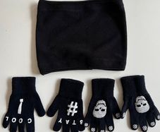 Bundle of Kids Gloves and Tube Scarf