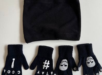 Bundle of Kids Gloves and Tube Scarf