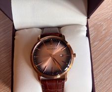Accurist Mens Classic Watch with Brown Leather Strap