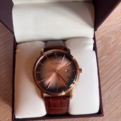 Accurist Mens Classic Watch with Brown Leather Strap