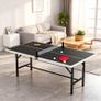 Mini Foldable Ping Pong Table with Net, 2 Paddles & 3 Balls fo Image 4