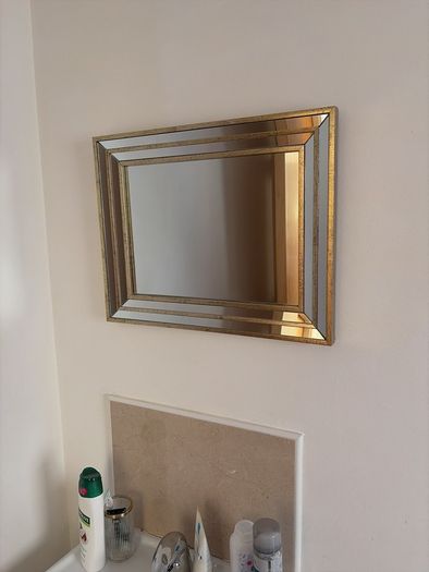 Mirror - Gold/Brassy colour trim
