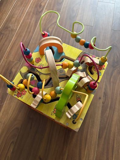 Zany Zoo wooden activity cube