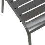 Outdoor Chairs 4 pcs Slatted Design Steel Dark Grey Image 3