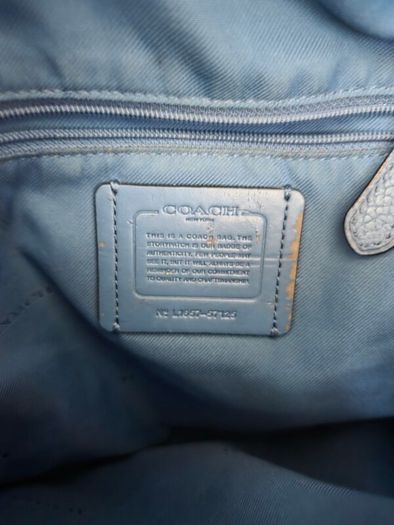 Blue Lapis Coach Edie Hobo Shoulder Bag