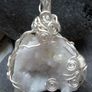 Druzy wirewrapped pendant.Gemstone pendant,Gemstone jewellery Image 4