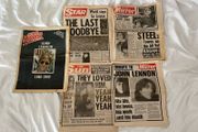 5x John Lennon Beatles death headline newspapers