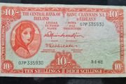 Ireland 1962 Lady Lavery 10 shilling note
