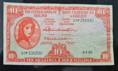 Ireland 1962 Lady Lavery 10 shilling note